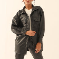 Vortex Leather Shacket