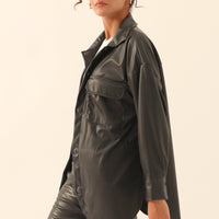 Vortex Leather Shacket