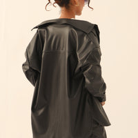 Vortex Leather Shacket