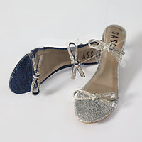 Milano Glass Heel Navy Blue