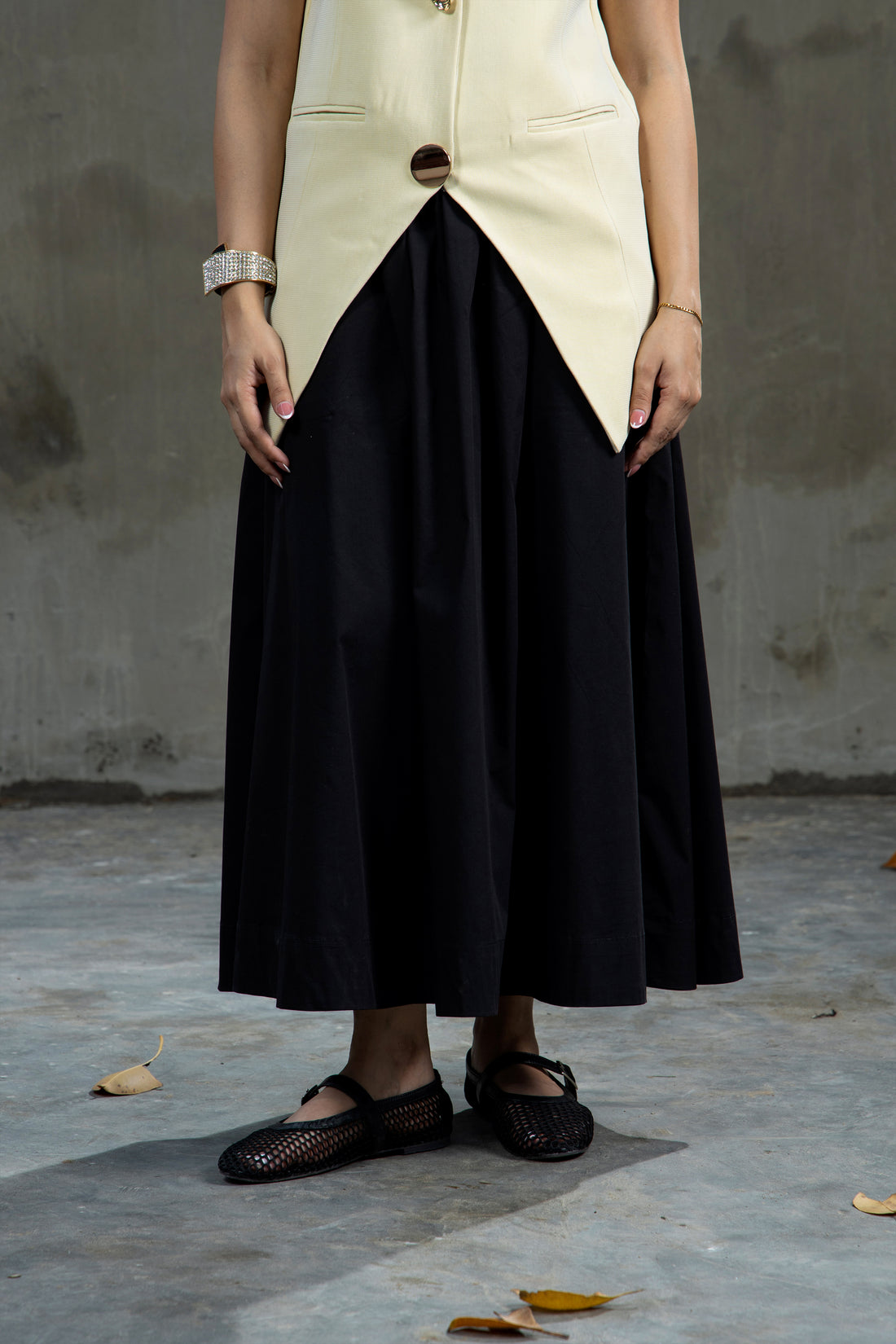 Archie Flared Skirt Black
