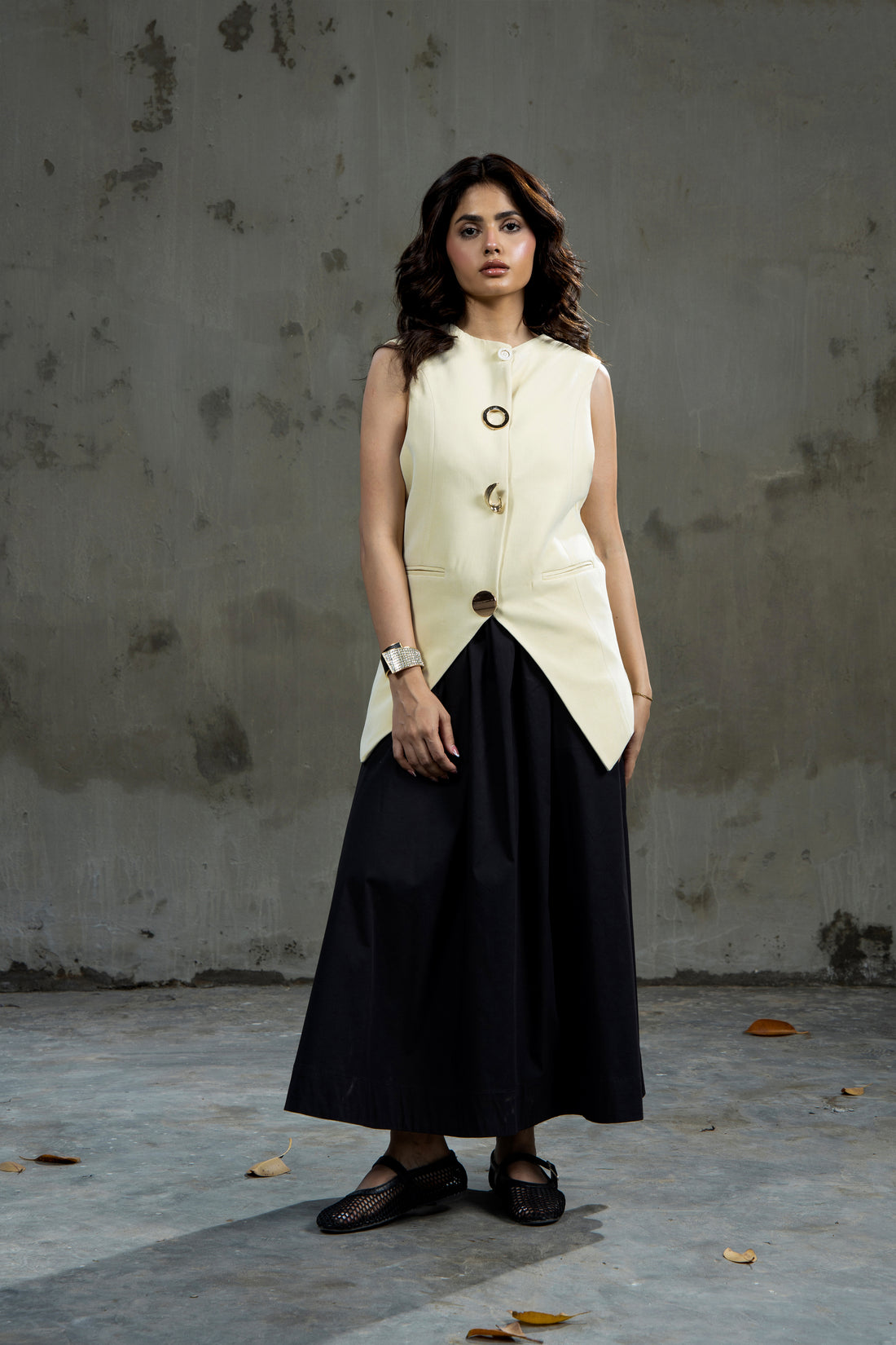 Archie Flared Skirt Black