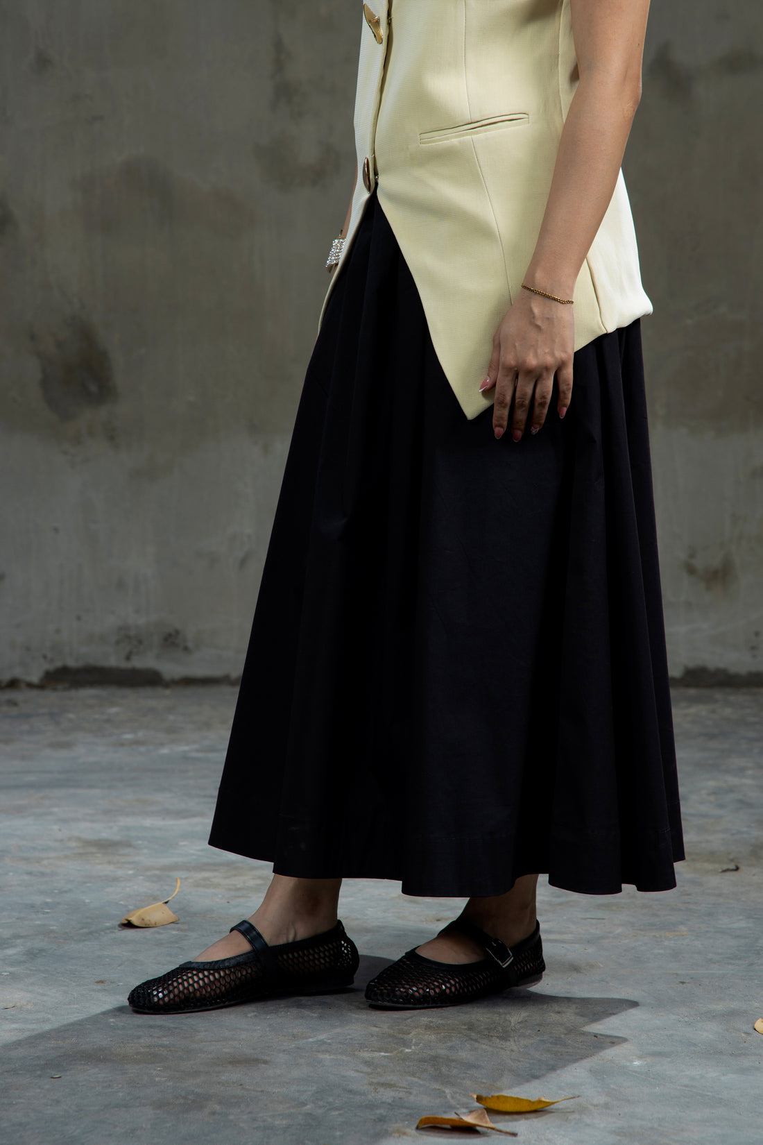 Archie Flared Skirt Black