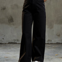 osaka wide leg jeans Black