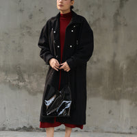 Cavallo Wollen Long Coat Black
