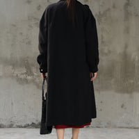 Cavallo Wollen Long Coat Black