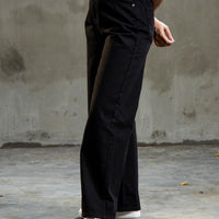 osaka wide leg jeans Black