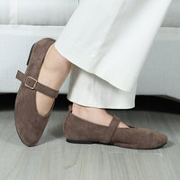 Rome Mary Janes Mocca (ship in 7 days)