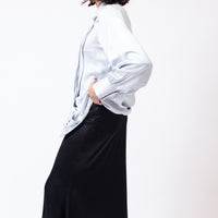 Plissé Button Up Shirt Grey