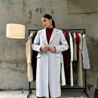 Levante Long Coat chalk Grey