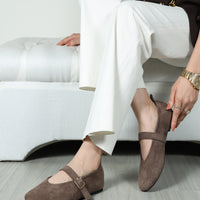 Rome Mary Janes Mocca (ship in 7 days)