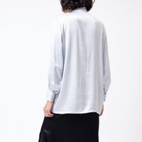 Plissé Button Up Shirt Grey