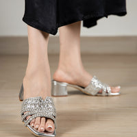 Estrella Block heel Silver
