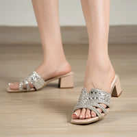 Estrella Block heel Nude (Ship in 2 Weeks)