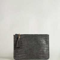 Croc Clutch grey