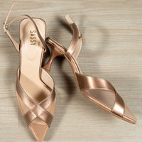 Diana Mesh Heels Champagne