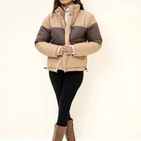 Frostline puffer jacket tan