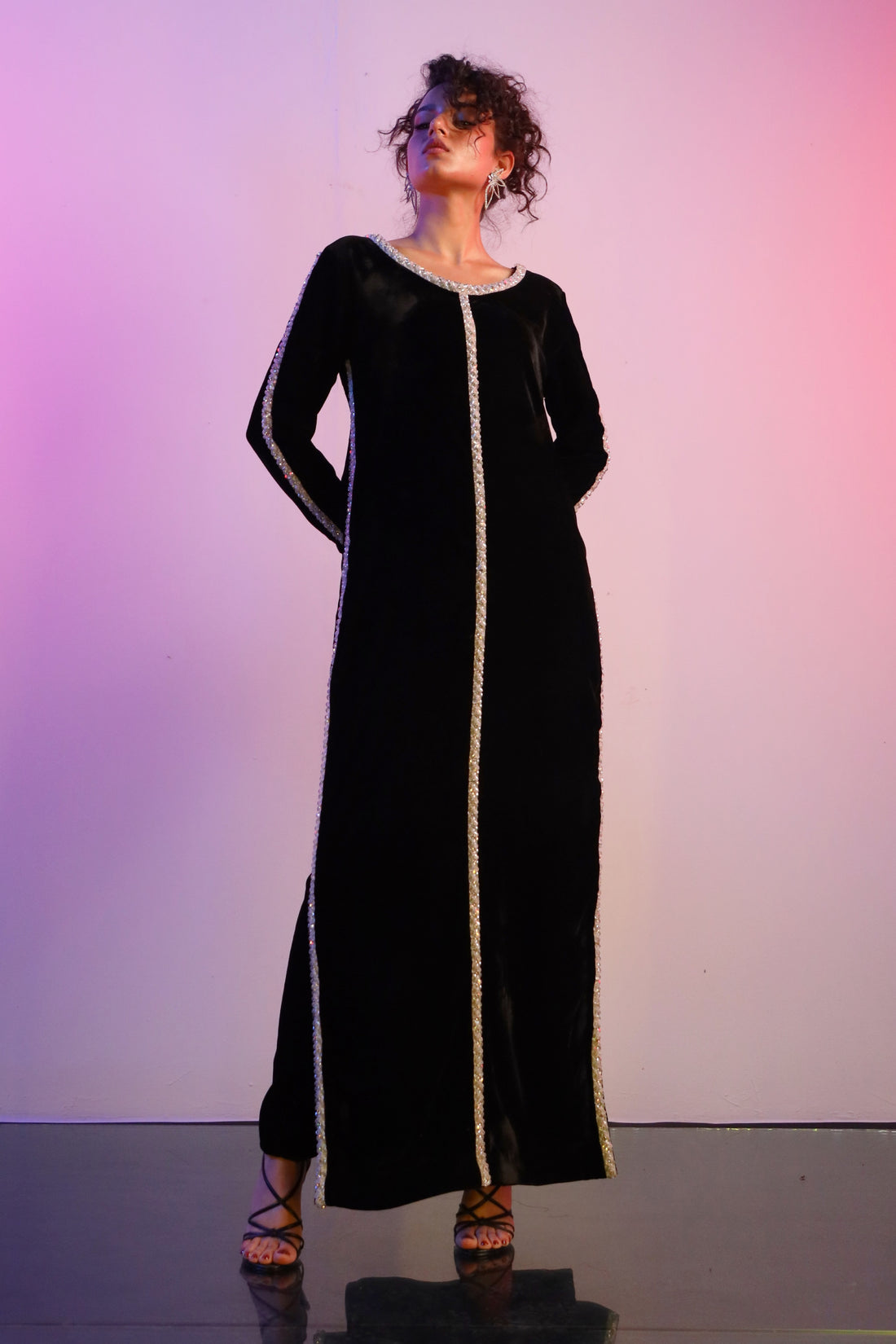 Maleficent Long 2pc Dress Black