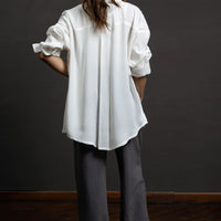 Rihana neo button shirt white