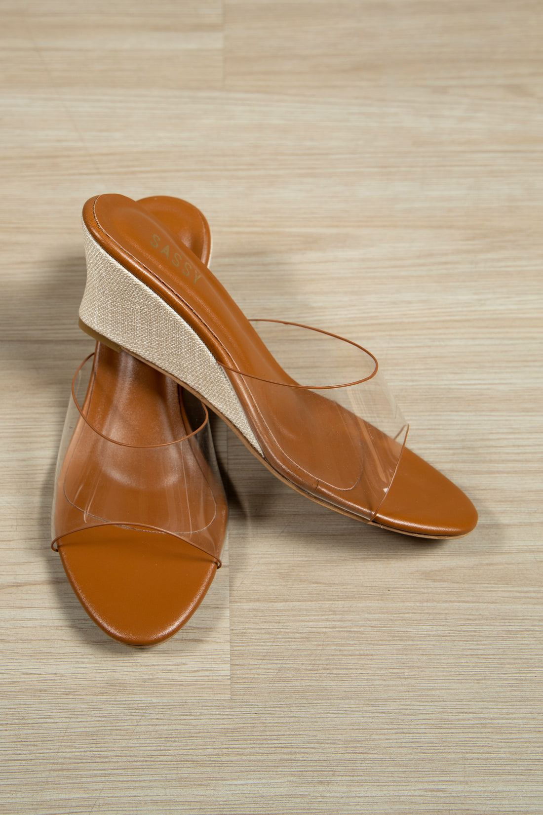 Saint Tropez wedge heel coffee