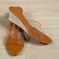 Saint Tropez wedge heel coffee