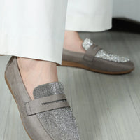 Bugatti Glitter Moccasin Grey