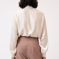 Plissé Button Up Shirt Off White