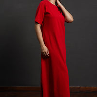 kaira long shirt dress Red