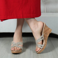 Amalfi wedge Heel Gold