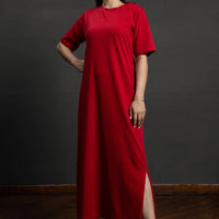 kaira long shirt dress Red
