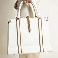 Tokyo Tote Bag White n Brown