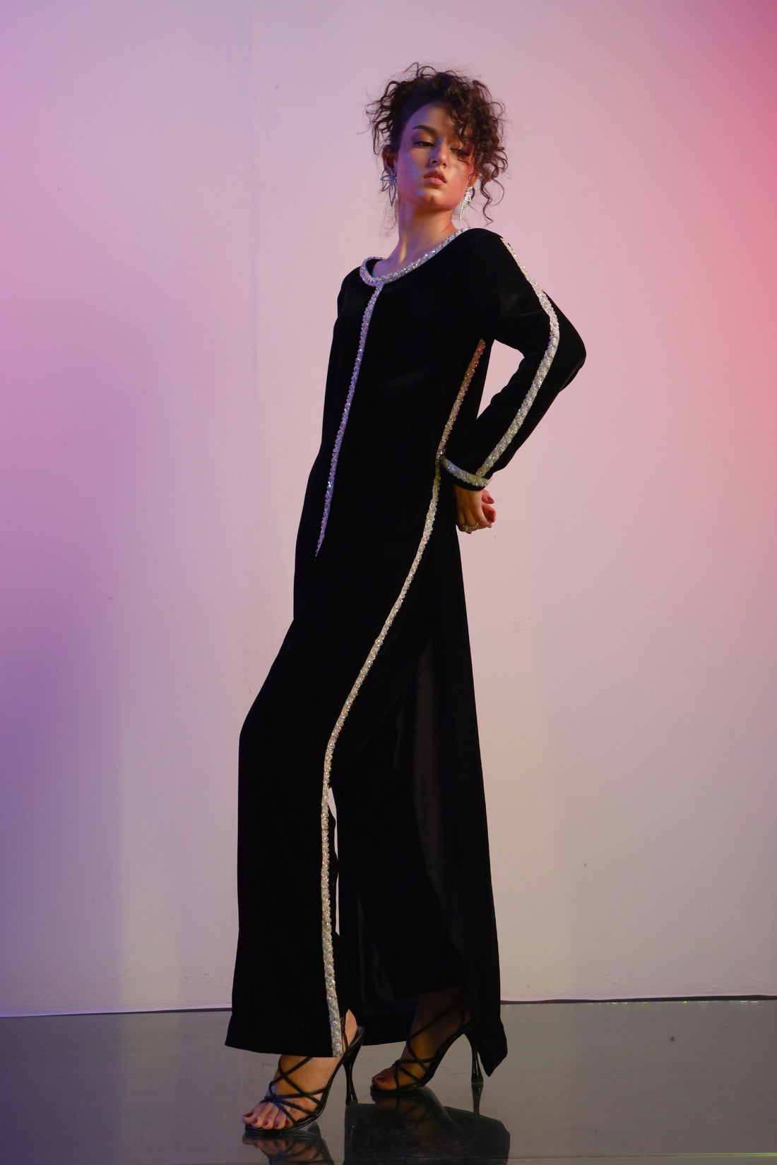 Maleficent Long 2pc Dress Black