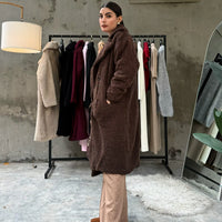 Vienna Teddy Coat Chocolate Brown