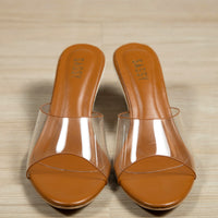 Saint Tropez wedge heel coffee