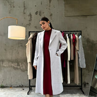 Levante Long Coat chalk Grey