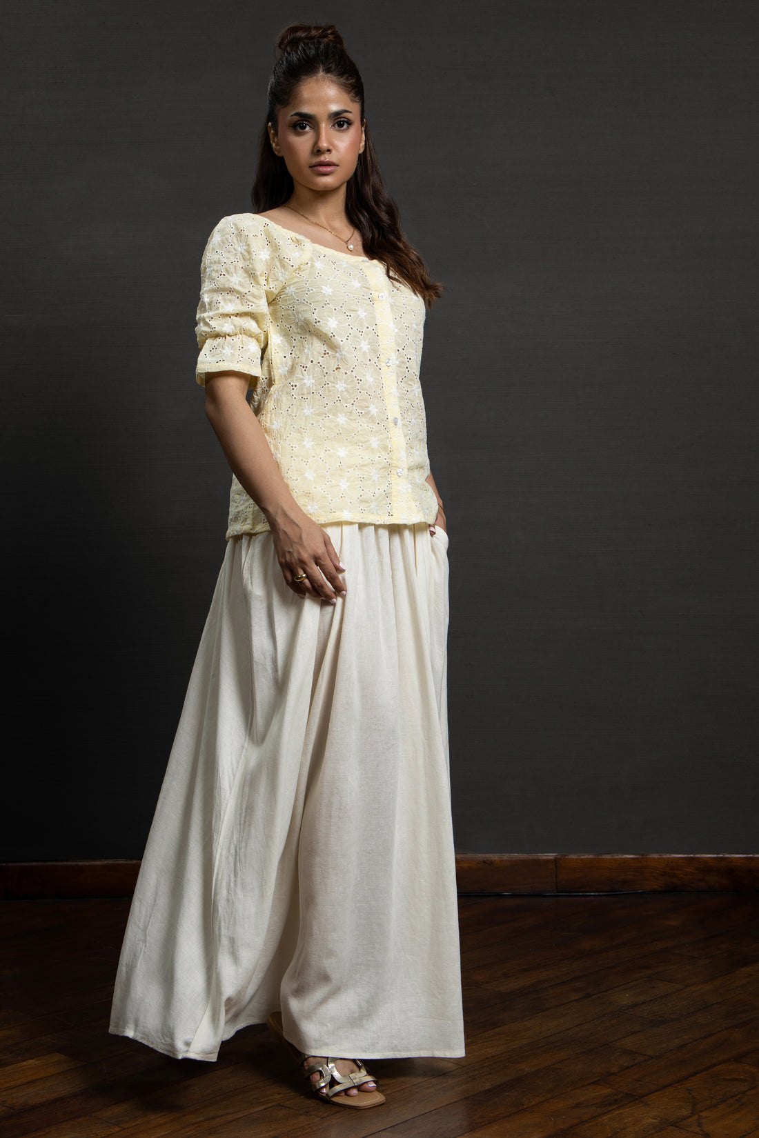 Dahlia Top Butter yellow