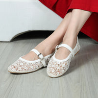 Garnet Mary Janes White