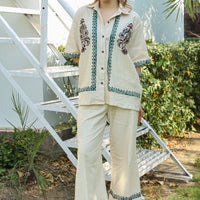 Rouge Block Printed Set Cream