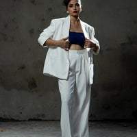 Boss Babe Tailored Trouser White