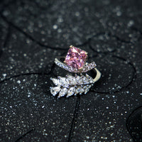 Frosted Fern Adjustable Ring