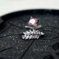 Frosted Fern Adjustable Ring