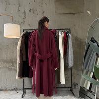 JUNO BELTED COAT CHERRY