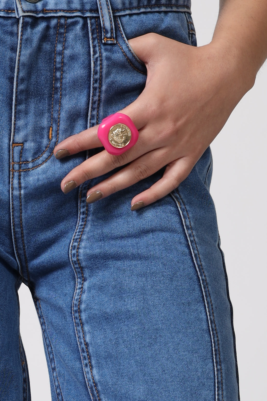 Ava chunky Ring Fuchsia