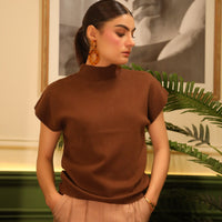 Willow Sweater Top Brown