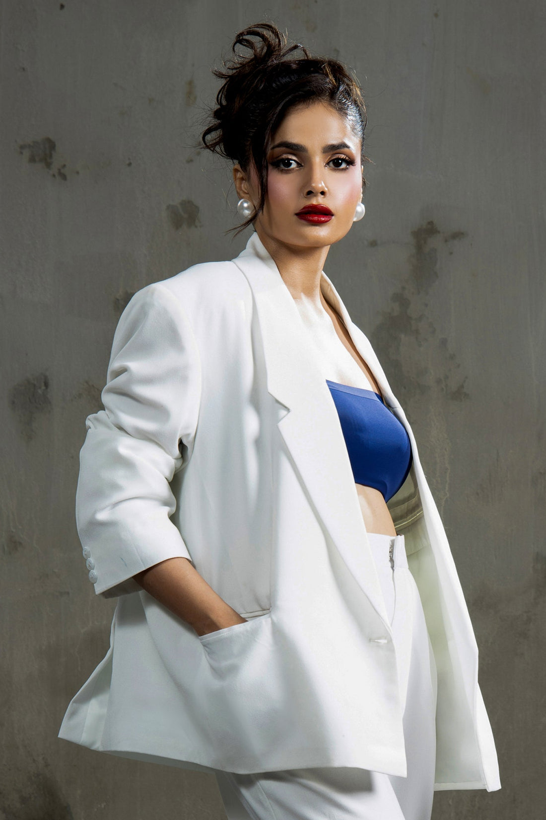 Boss Babe Oversized Blazer White