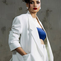 Boss Babe Oversized Blazer White