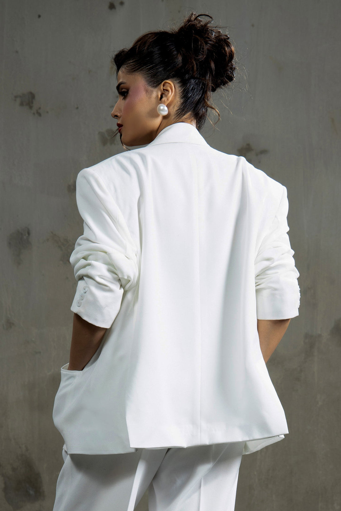 Boss Babe Oversized Blazer White