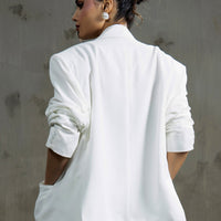 Boss Babe Oversized Blazer White
