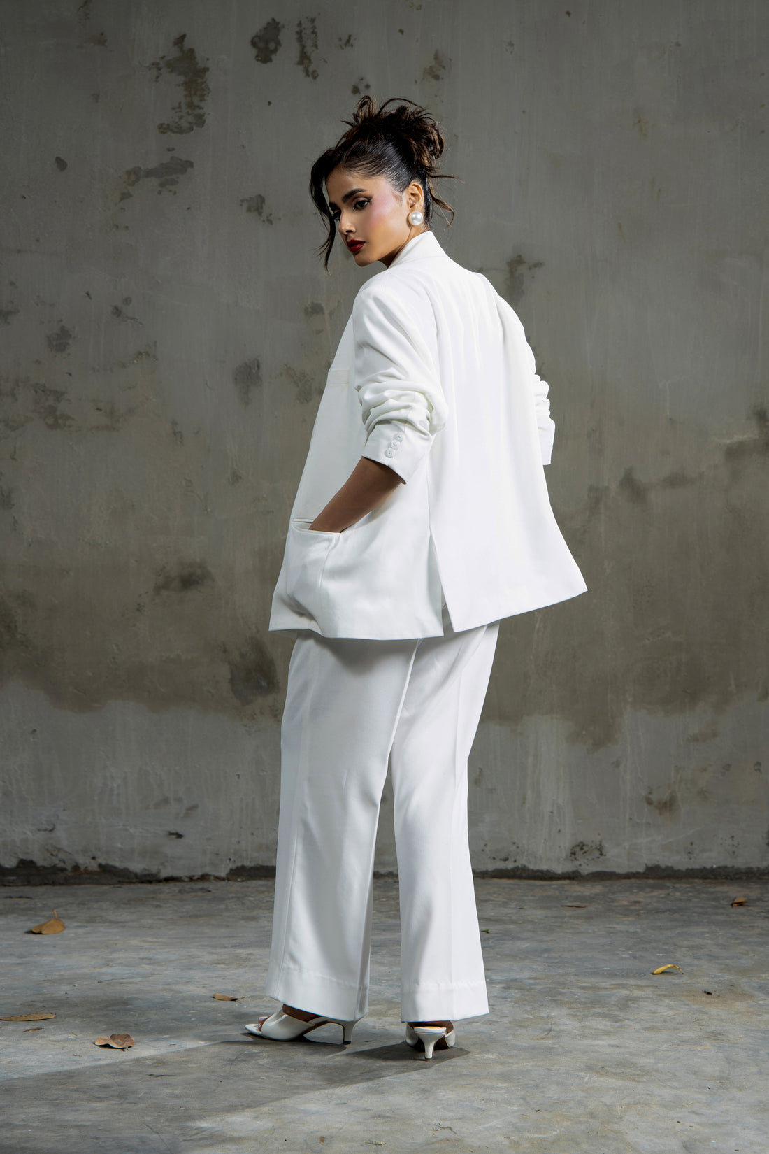 Boss Babe Tailored Trouser  White