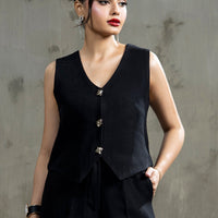 Lady Loud Waist Coat Black